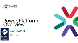 Juan Rafael
Power Platform
Overview
@jlc_rve
 