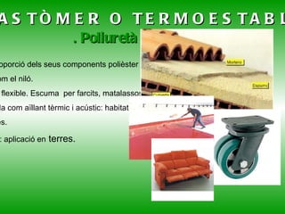 CLASSIFICACIÓ PLÀSTICS TERMOPLÀSTICS: Moldejables per calor sense modificació química. 