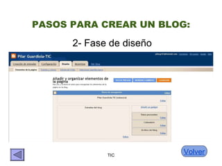 PASOS PARA CREAR UN BLOG: 2- Fase de diseño TIC Volver 