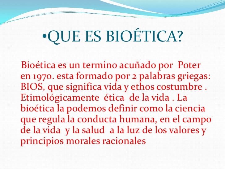 Bioetica