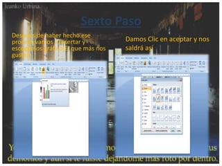 Sexto Paso
Despúes de haber hecho ese
proceso vamos a insertar y
escogemos gráfico(El que más nos
guste)
Damos Clic en aceptar y nos
saldrá así
 