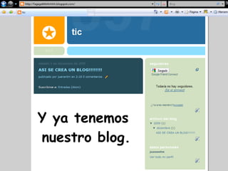 Y ya tenemos  nuestro blog. 