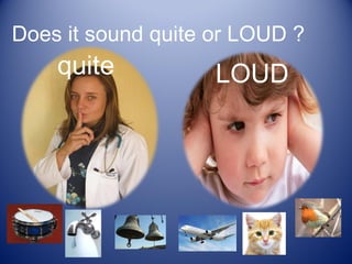 Does it sound quite or LOUD ?
    quite           LOUD
 