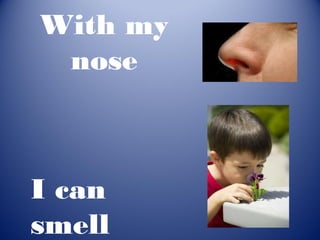 With my
 nose



I can
smell
 