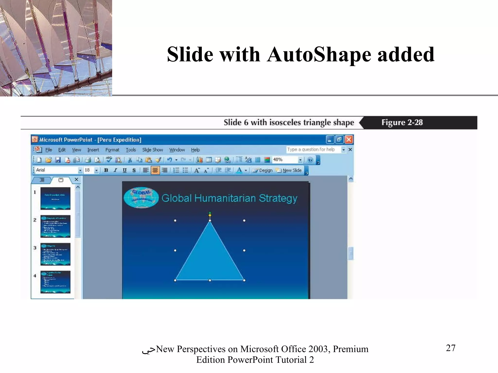 Slide with AutoShape added 