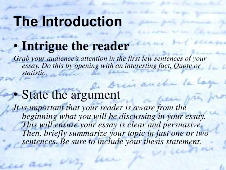 Essay opening sentence generator
