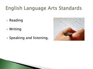 ReadingWritingSpeaking and listening.English Language Arts Standards