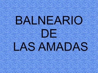 BALNEARIO DE  LAS AMADAS 