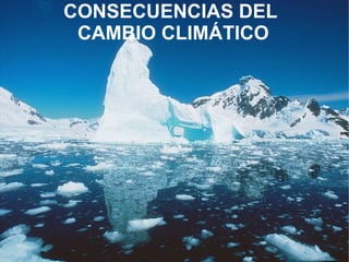 CONSECUENCIAS DEL  CAMBIO CLIMÁTICO 