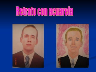 Retrato con acuarela  