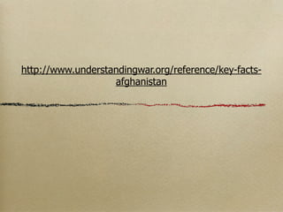 http://www.understandingwar.org/reference/key-facts-
                   afghanistan
 