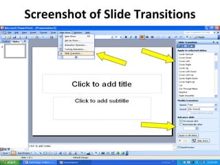 Screenshot of Slide Transitions 