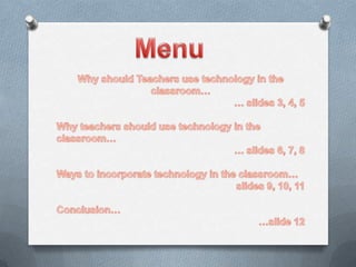 Technology in the Classroom | PPTX