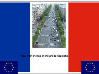 View from the top of the Arc de Triomphe
 