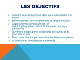 prise de conscience des opportunités offertes par le monde du travail dans toute l’EuropeDevenir un citoyen et un travailleur européen 