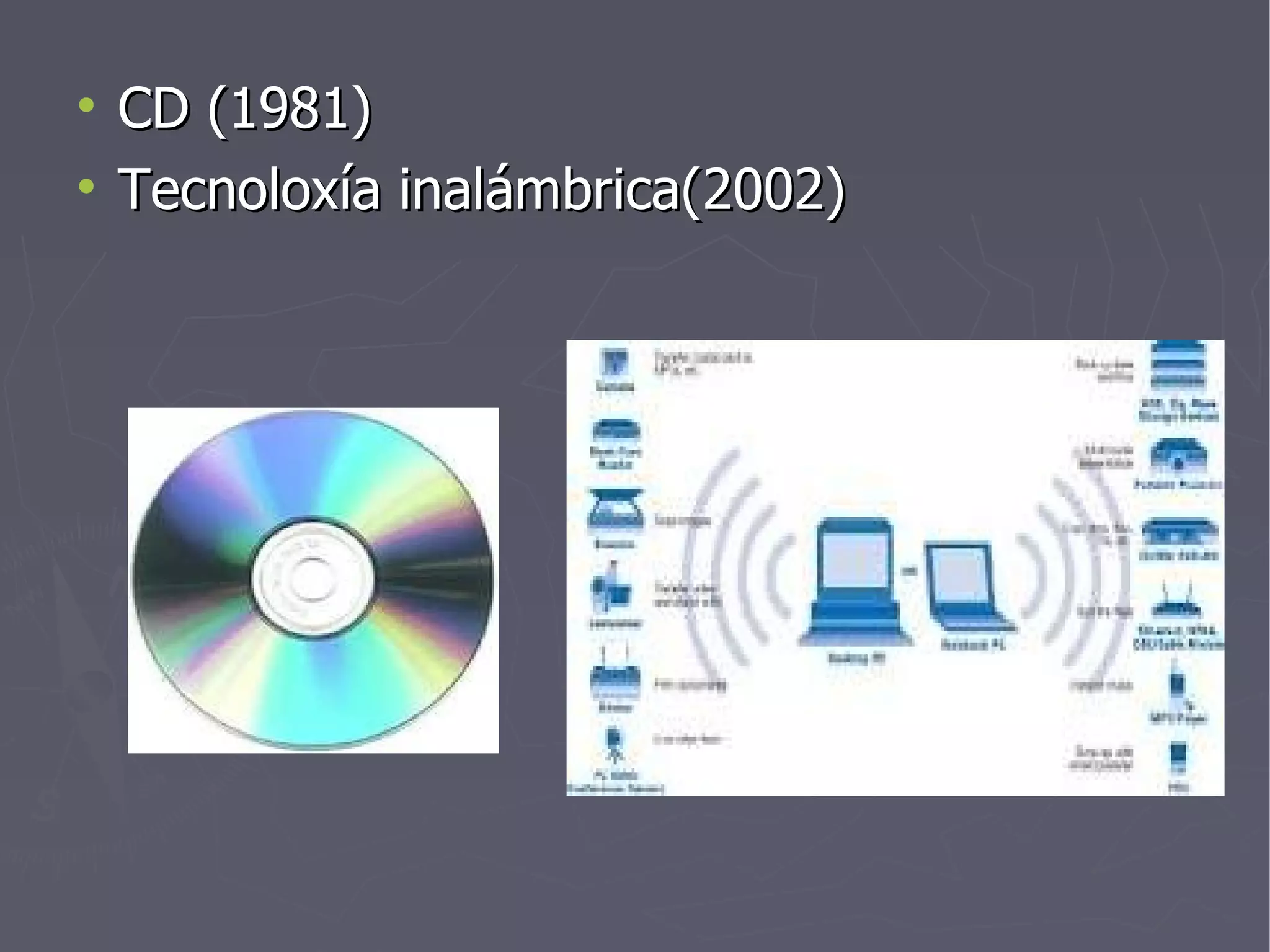 CD (1981) Tecnoloxía inalámbrica(2002) 