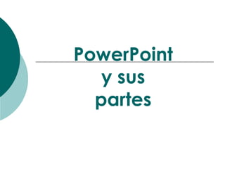 PowerPoint
   y sus
  partes
 