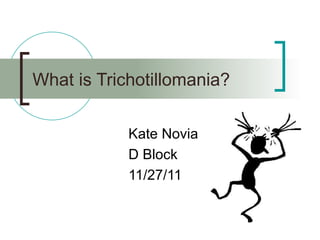 What is Trichotillomania? Kate Novia D Block 11/27/11 
