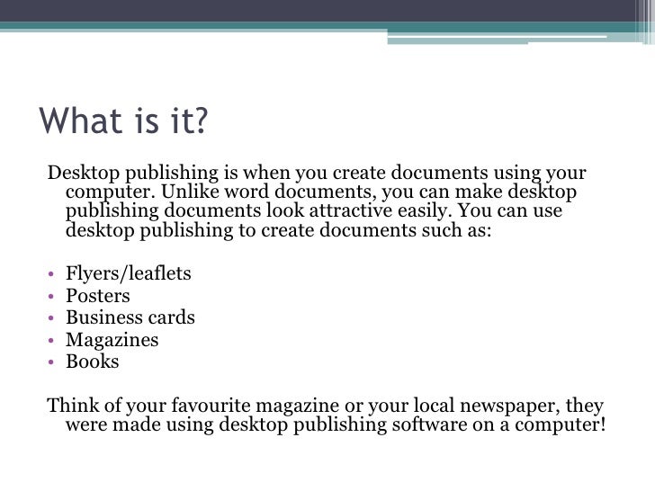 Desktop Publishing