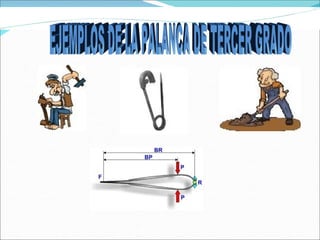 EJEMPLOS DE LA PALANCA DE TERCER GRADO  