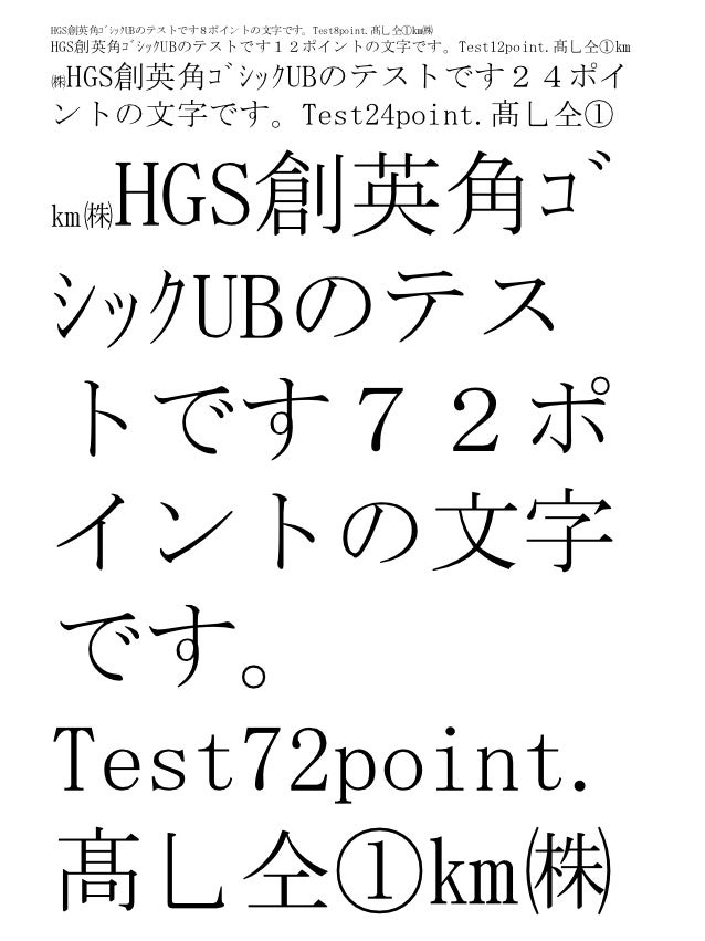 Power Pointのフォントテスト1 Power Pointのフォントテスト1