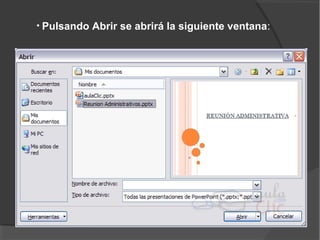 • Pulsando Abrir se abrirá la siguiente ventana:
 