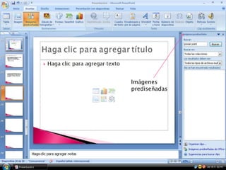 Imágenes
prediseñadas
 