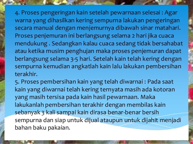 Pemanfaatan Buah Kesumba Sebagai Zat Pewarna Tekstil 