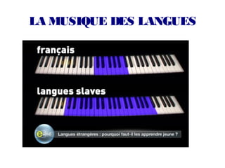 LA MUSIQUE DES LANGUES
 