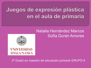 Natalia Hernández Marcos
Sofía Durán Amores
2º Grado en maestro de educación primaria GRUPO A
 