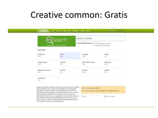 Creative common: Gratis
 