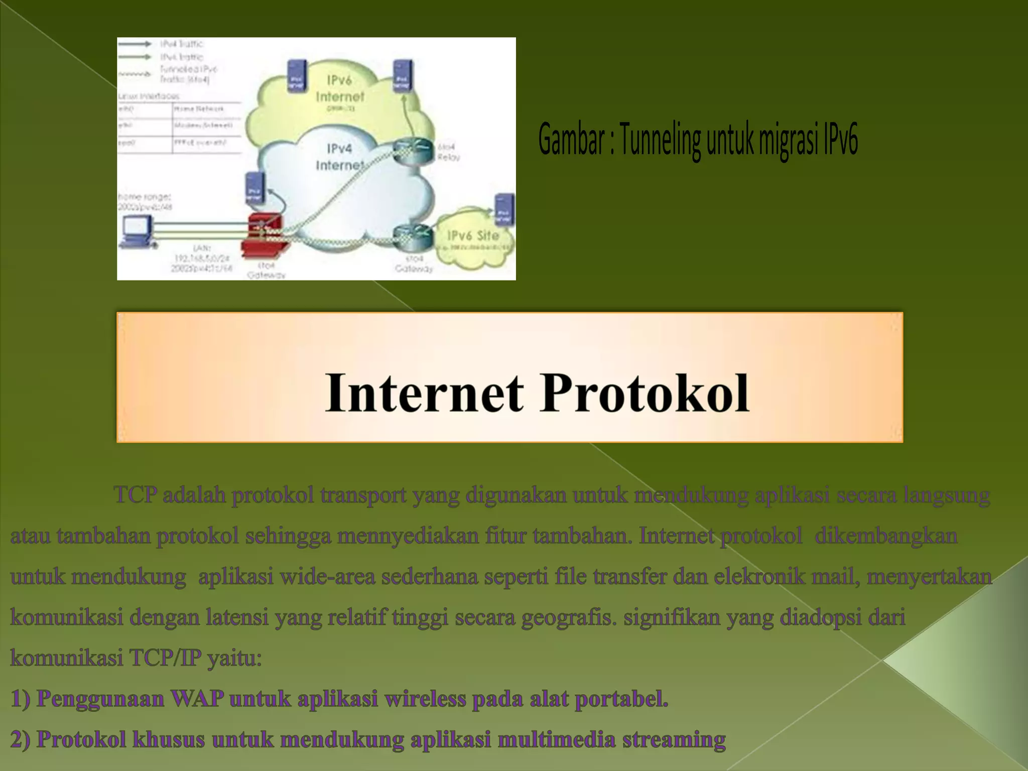 Gambar : Tunneling untuk migrasi IPv6

 