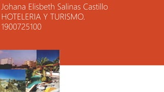 Johana Elisbeth Salinas Castillo
HOTELERIA Y TURISMO.
1900725100
 