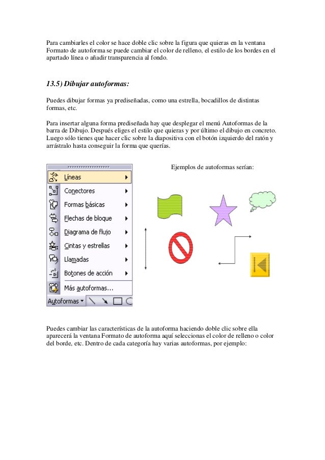 Resultado de imagen para 13.5) Dibujar autoformas: :