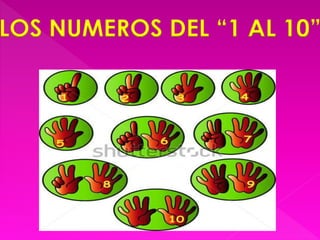 LOS NUMEROS DEL “1 AL 10” 
 