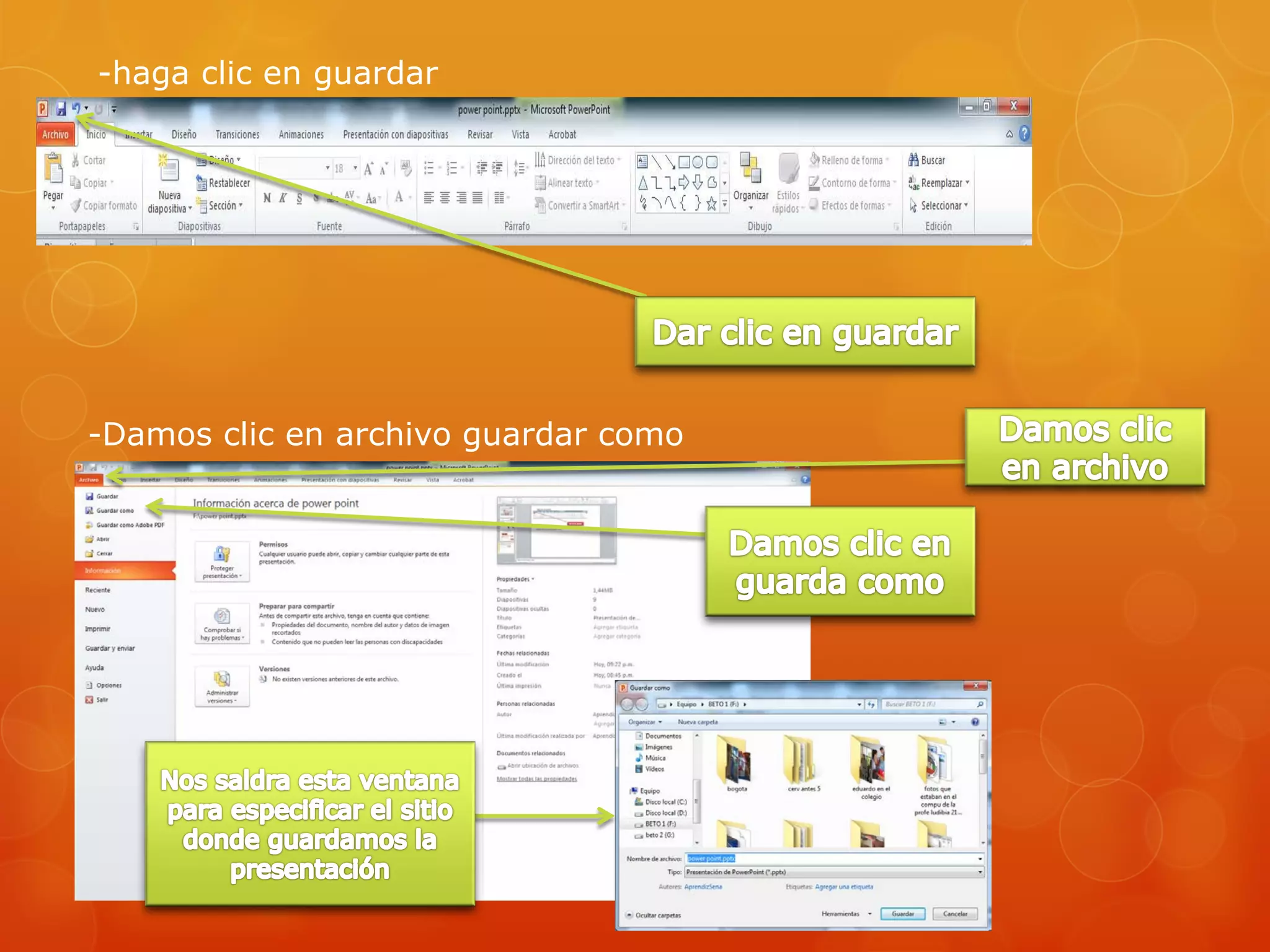 -haga clic en guardar
-Damos clic en archivo guardar como
 