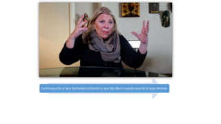 Carrió escucho a Sara Garfunkel contando lo que dijo Berni cuando ocurrió el caso Nisman.
 