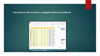 1.Necesitamos abrir el archivo y agregarle diseño personalizado .