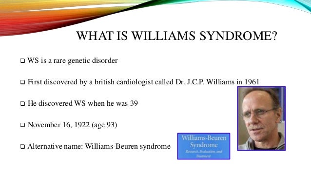 Verwonderlijk Williams Syndrome WY-55