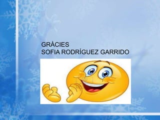GRÀCIES
SOFIA RODRÍGUEZ GARRIDO
 