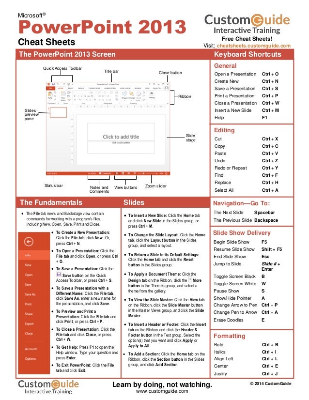 Powerpoint 2013-cheat-sheet