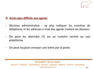 AFSCHRIFT TAX & LEGAL
Brussels – Antwerp – Luxembourg – Geneva – Fribourg – Madrid – Tel Aviv – Hong Kong
www.afschrift.co...