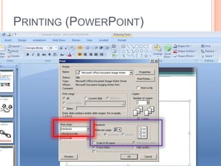 PRINTING (POWERPOINT)
 