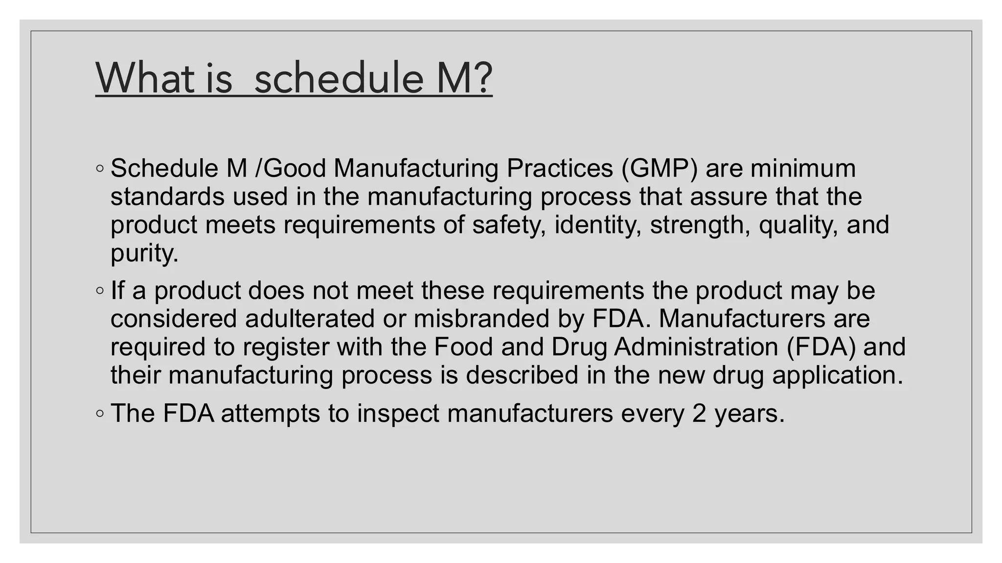 Schedule M Drugs and Cosmetics Act, 1940 & Rules pharmaceutical ...