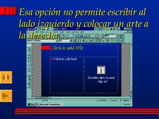 Esa opción no permite escribir al lado izquierdo y colocar un arte a la derecha. 