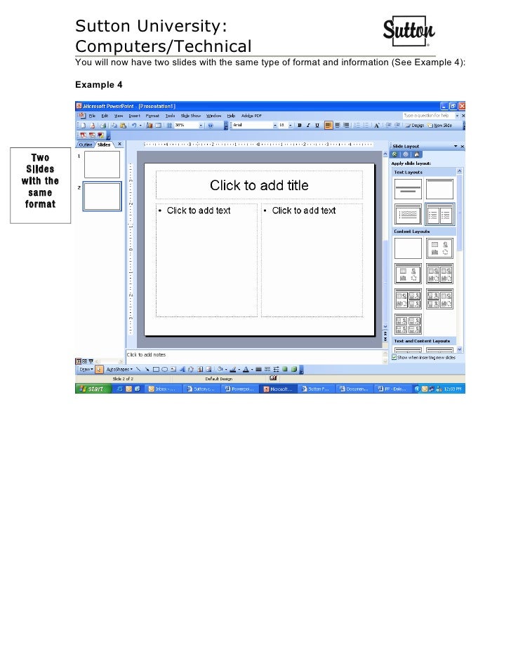 Power Point Copying A Slide