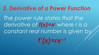 Comprehensive Guide to Basic Differentiation Rules in Calculus | PPTX