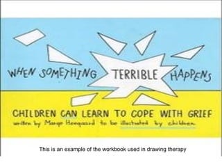This is an example of the workbook used in drawing therapy 