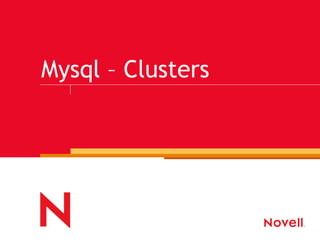 Mysql – Clusters 