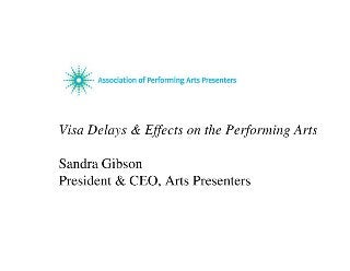 Powerpoint from Congressional Hearing on Arts Visas